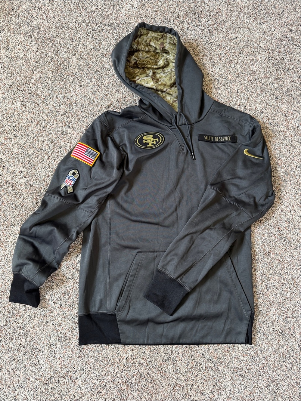 Nike Black San Francisco 49ers Salute to Service Pullover Windbreaker